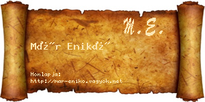 Már Enikő névjegykártya